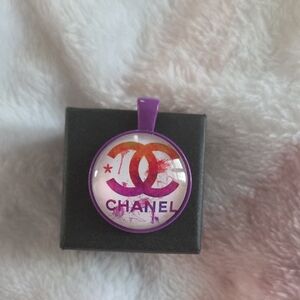 Chanel Upcycled Multicolor Logo Pendant